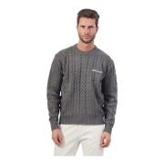 Grijze Trui met Voorvlecht Guess , Gray , Heren