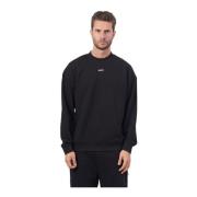 Zwarte Crewneck Katoenen Trui Hugo Boss , Black , Heren