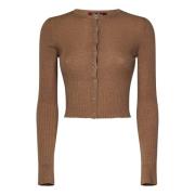 Beige Sweater met Jewel Buttons Sluiting Max Mara , Beige , Dames