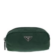 Pre-owned Fabric clutches Prada Vintage , Green , Dames