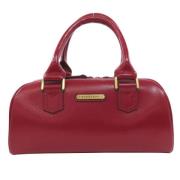 Pre-owned Canvas handbags Burberry Vintage , Red , Dames