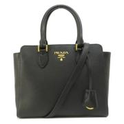 Pre-owned Leather prada-bags Prada Vintage , Black , Dames