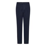 Blauwe Broek met Elastische Taille Kiton , Blue , Heren