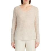 Beige Mohair Trui Raglan Mouwen Max Mara , Beige , Dames