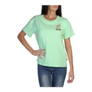 Korte Mouw T-shirt Moschino , Green , Dames