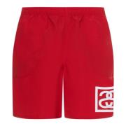 Rode Zee Kleding met Elastische Taille Stüssy , Red , Heren