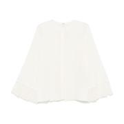 Zijden Kant Trim Bell Mouw Shirt Chloé , White , Dames