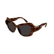 Havana Grijs Zonnebril Balenciaga , Brown , Unisex