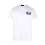 Wit Katoenen T-shirt Gemaakt in Italië Dsquared2 , White , Heren