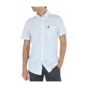 Korte mouw overhemd met geometrisch patroon Lyle & Scott , White , Her...