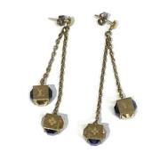 Pre-owned Metal earrings Louis Vuitton Vintage , Yellow , Dames