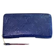 Pre-owned Leather wallets Louis Vuitton Vintage , Blue , Dames