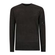 Crew Neck Gebreide Trui C.p. Company , Black , Heren