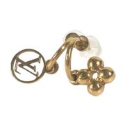 Pre-owned Metal earrings Louis Vuitton Vintage , Yellow , Dames