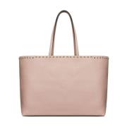 Goudkleurige Rockstud Kalfsleren Tas Valentino Garavani , Pink , Dames