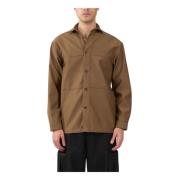 Carlos Wollen Overshirt met Knopen Nine In The Morning , Brown , Heren