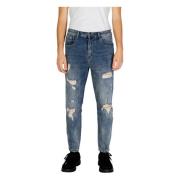 Blauwe Rits/Knoopsluiting Jeans Gianni Lupo , Blue , Heren