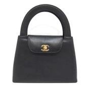 Pre-owned Leather chanel-bags Chanel Vintage , Black , Dames