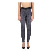 Gedrukte Lycra Leggings Just Cavalli , Gray , Dames