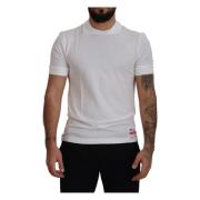 Wit Katoenen T-shirt - Stijlvol en veelzijdig Dolce & Gabbana , White ...