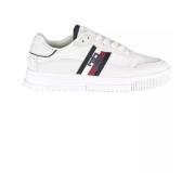 Witte Polyester Heren Sneaker Tommy Hilfiger , White , Heren