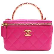 Pre-owned Leather chanel-bags Chanel Vintage , Pink , Dames