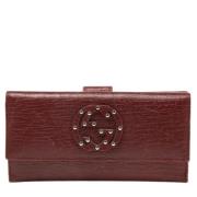 Pre-owned Leather wallets Gucci Vintage , Red , Dames