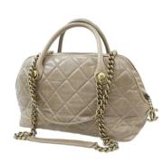 Pre-owned Leather chanel-bags Chanel Vintage , Brown , Dames