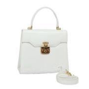 Pre-owned Leather gucci-bags Gucci Vintage , White , Dames