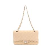 Pre-owned Leather chanel-bags Chanel Vintage , Beige , Dames