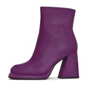 Casual Blokhak Enkellaarsjes - Paars Cesare Gaspari , Purple , Dames