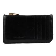 Pre-owned Leather wallets Yves Saint Laurent Vintage , Black , Dames