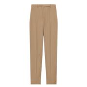 Kameel Wolflanel Tapered Broek Theory , Brown , Dames