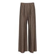 Wijde hoge taille lurex broek Momoni , Brown , Dames