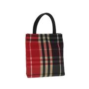 Pre-owned Canvas handbags Burberry Vintage , Red , Dames