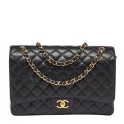 Pre-owned Leather chanel-bags Chanel Vintage , Black , Dames