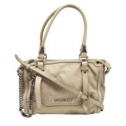 Pre-owned Leather shoulder-bags Burberry Vintage , Gray , Dames