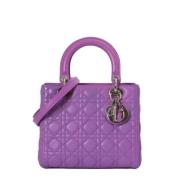 Pre-owned Leather dior-bags Dior Vintage , Purple , Dames