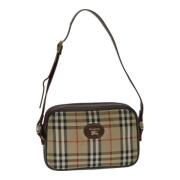 Pre-owned Canvas shoulder-bags Burberry Vintage , Beige , Dames