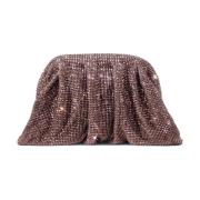 Bruine Crystal Mesh Clutch Tas Benedetta Bruzziches , Brown , Dames