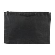 Pre-owned Leather pouches Givenchy Pre-owned , Black , Dames