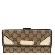 Pre-owned Canvas wallets Gucci Vintage , Brown , Dames