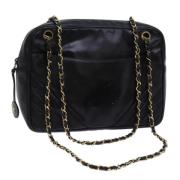 Pre-owned Leather chanel-bags Chanel Vintage , Black , Dames