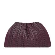 Gevlochten leren Bordeaux schoudertas Sista Paris , Brown , Dames