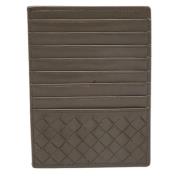 Pre-owned Leather wallets Bottega Veneta Vintage , Gray , Heren