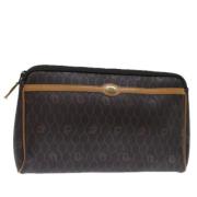 Pre-owned Leather clutches Dior Vintage , Black , Dames