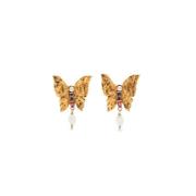 Pre-owned Yellow Gold earrings Yves Saint Laurent Vintage , Yellow , D...