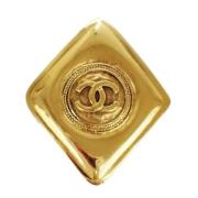 Pre-owned Metal chanel-jewelry Chanel Vintage , Yellow , Dames