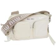 Pre-owned Canvas shoulder-bags Miu Miu Pre-owned , White , Dames