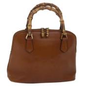 Pre-owned Leather gucci-bags Gucci Vintage , Brown , Dames